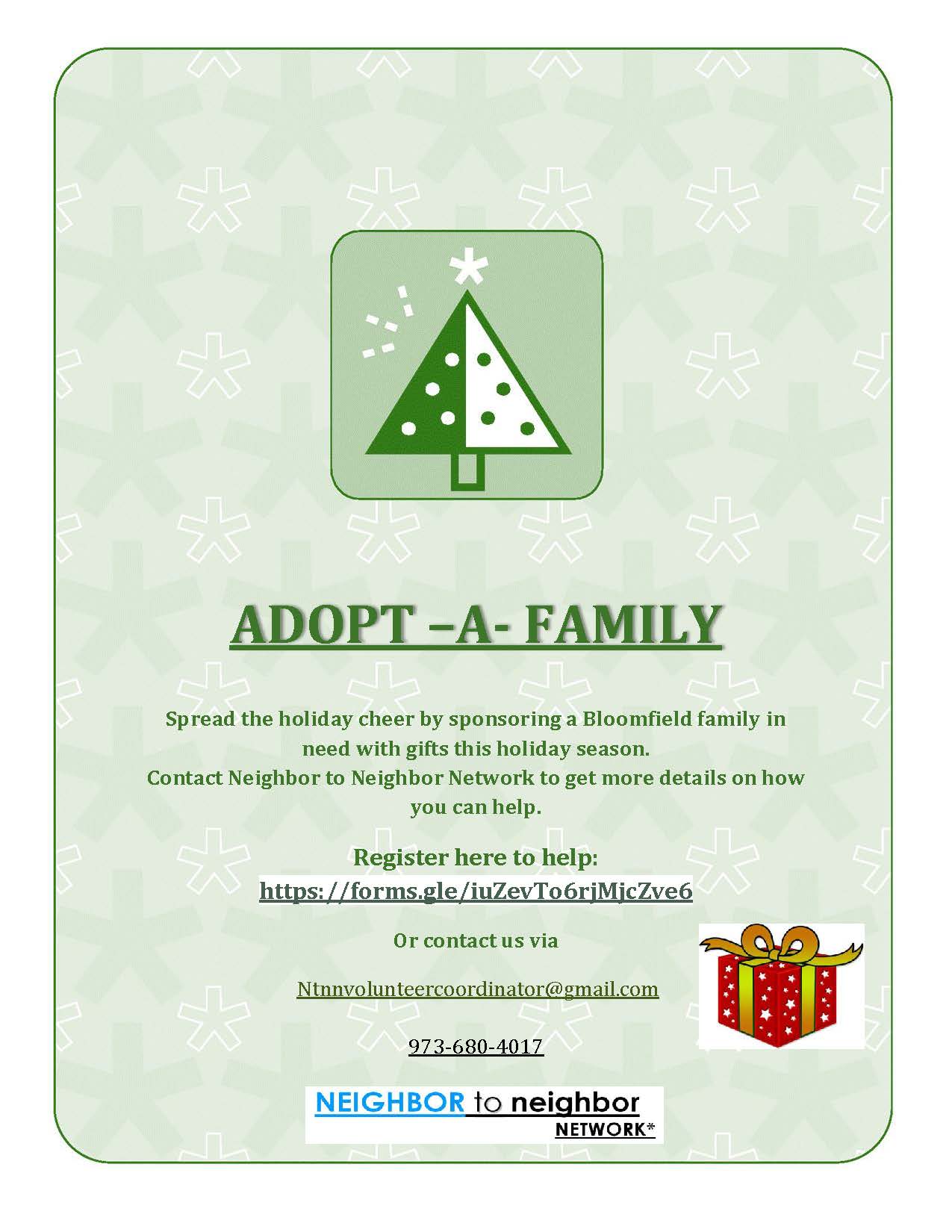 adopt a family flyer