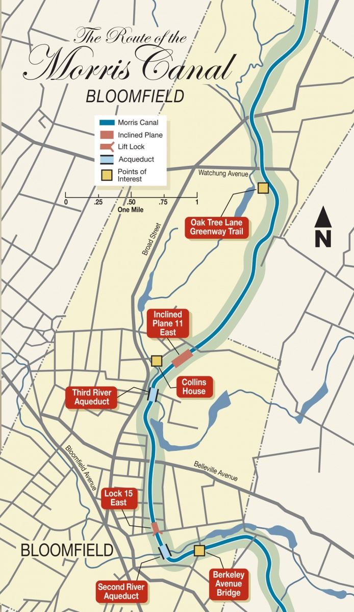 Map of the Morris Canal